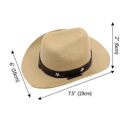 Fashion Dog Cowboy Hat Dogs Cat Outdoor Hats Caps for Small Medium Dogs Cats Headwear Pet Accessories Pitbull