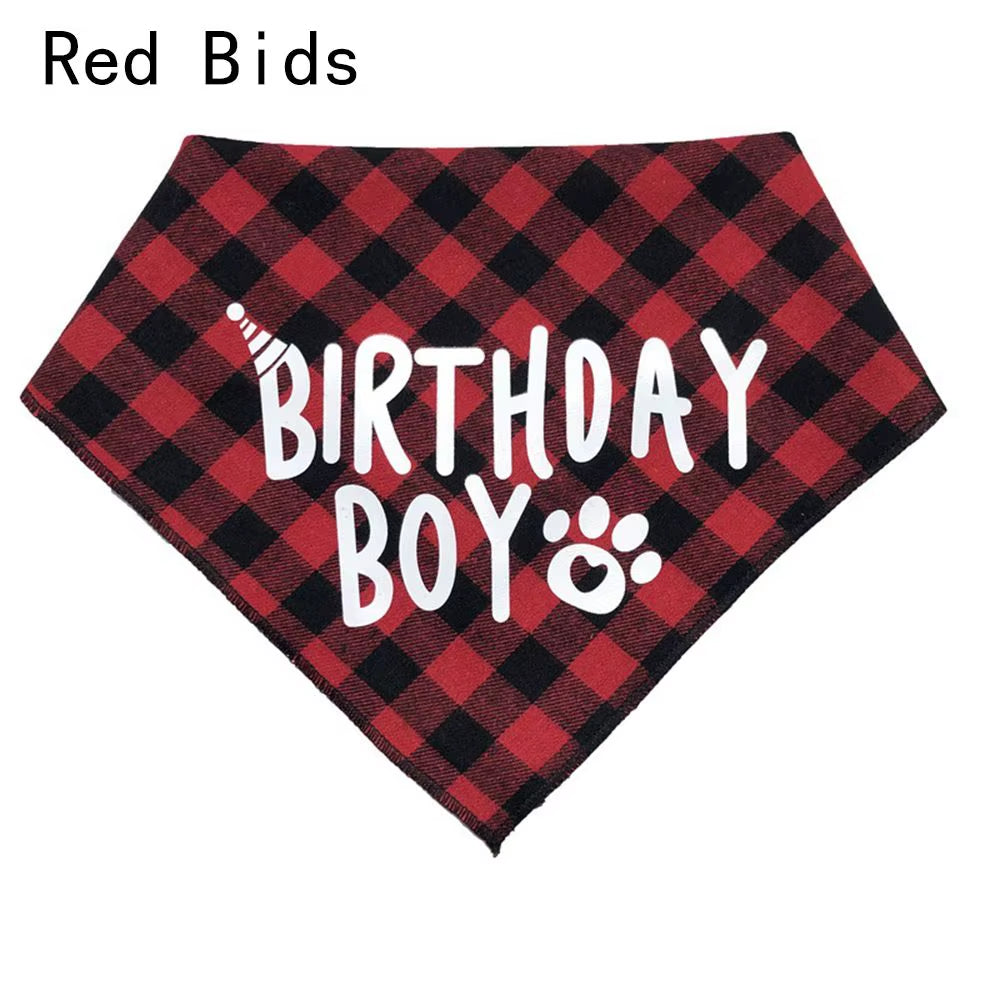 Cute Pet Birthday Caps/Bibs Design Headwear Triangle Scarf Hat Tie Collar Cat Dog Costume Pets Accessories Decoration Supplies