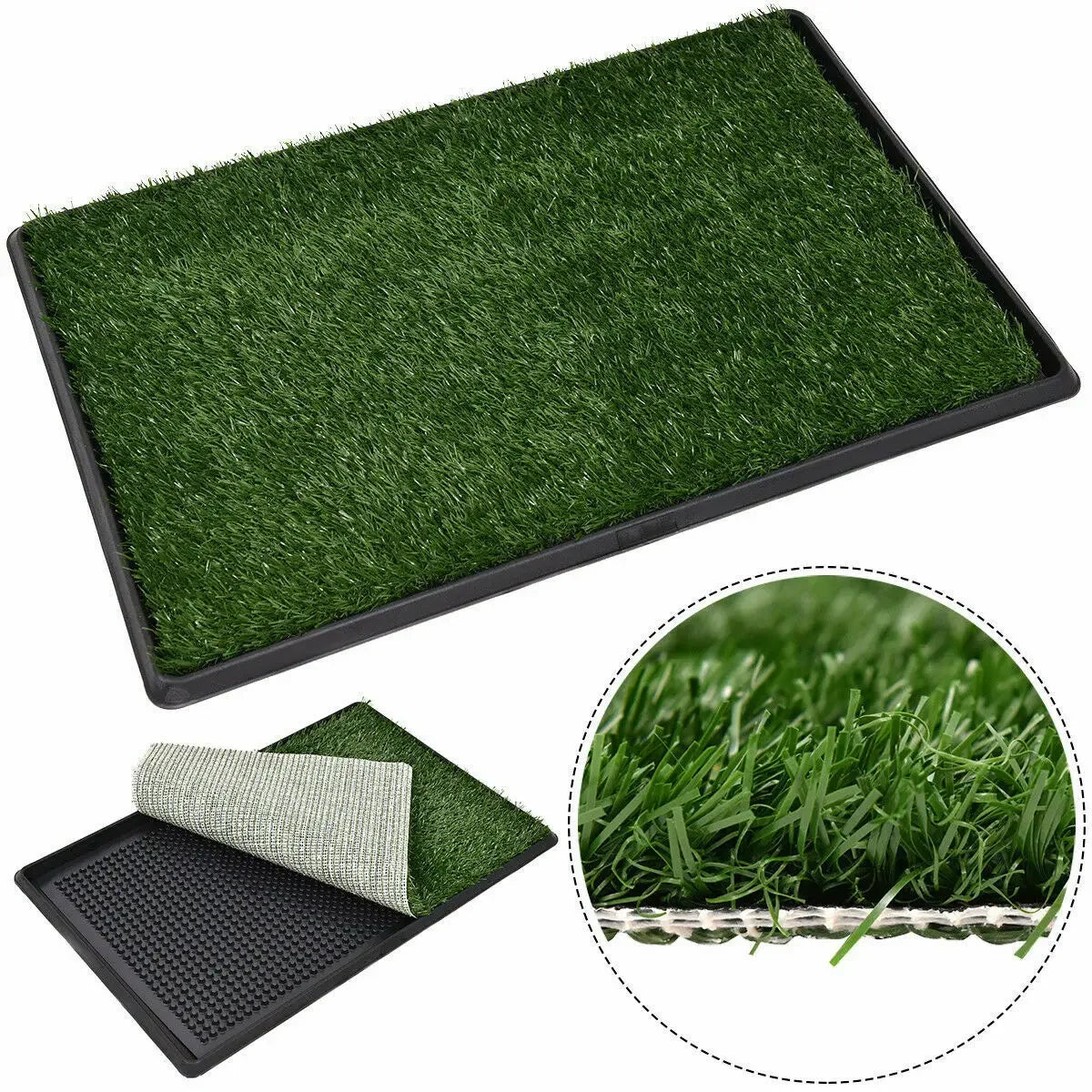 Portable Home Training Toilet Pad for Dogs and Cats, Grass Pet Loo Tray, Indoor and Outdoor Potty, Litter Box, Park Mat