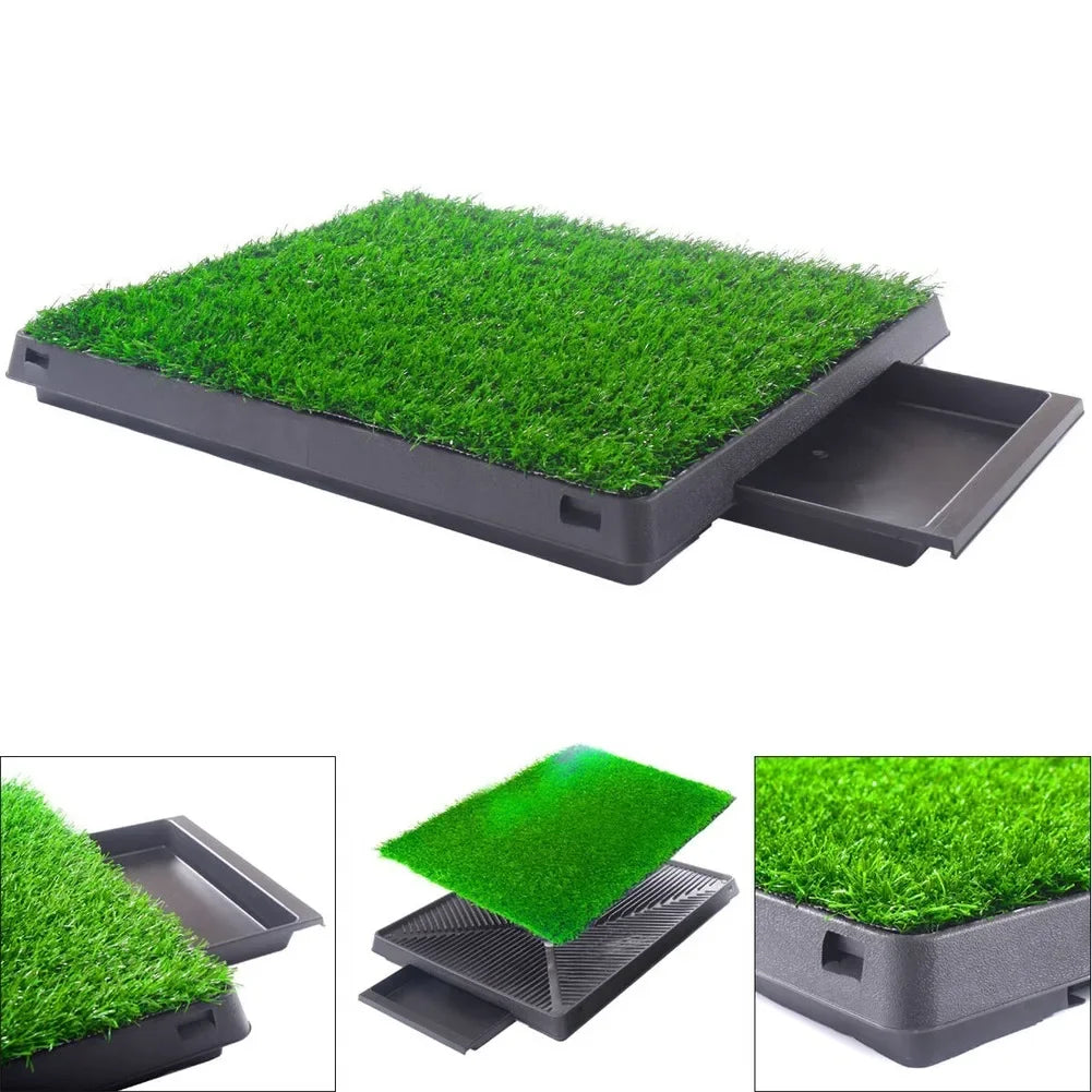 Portable Home Training Toilet Pad for Dogs and Cats, Grass Pet Loo Tray, Indoor and Outdoor Potty, Litter Box, Park Mat