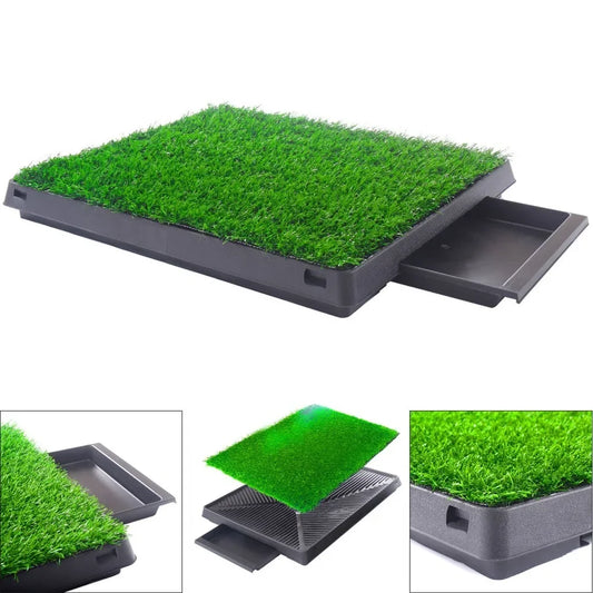 Portable Home Training Toilet Pad for Dogs and Cats, Grass Pet Loo Tray, Indoor and Outdoor Potty, Litter Box, Park Mat