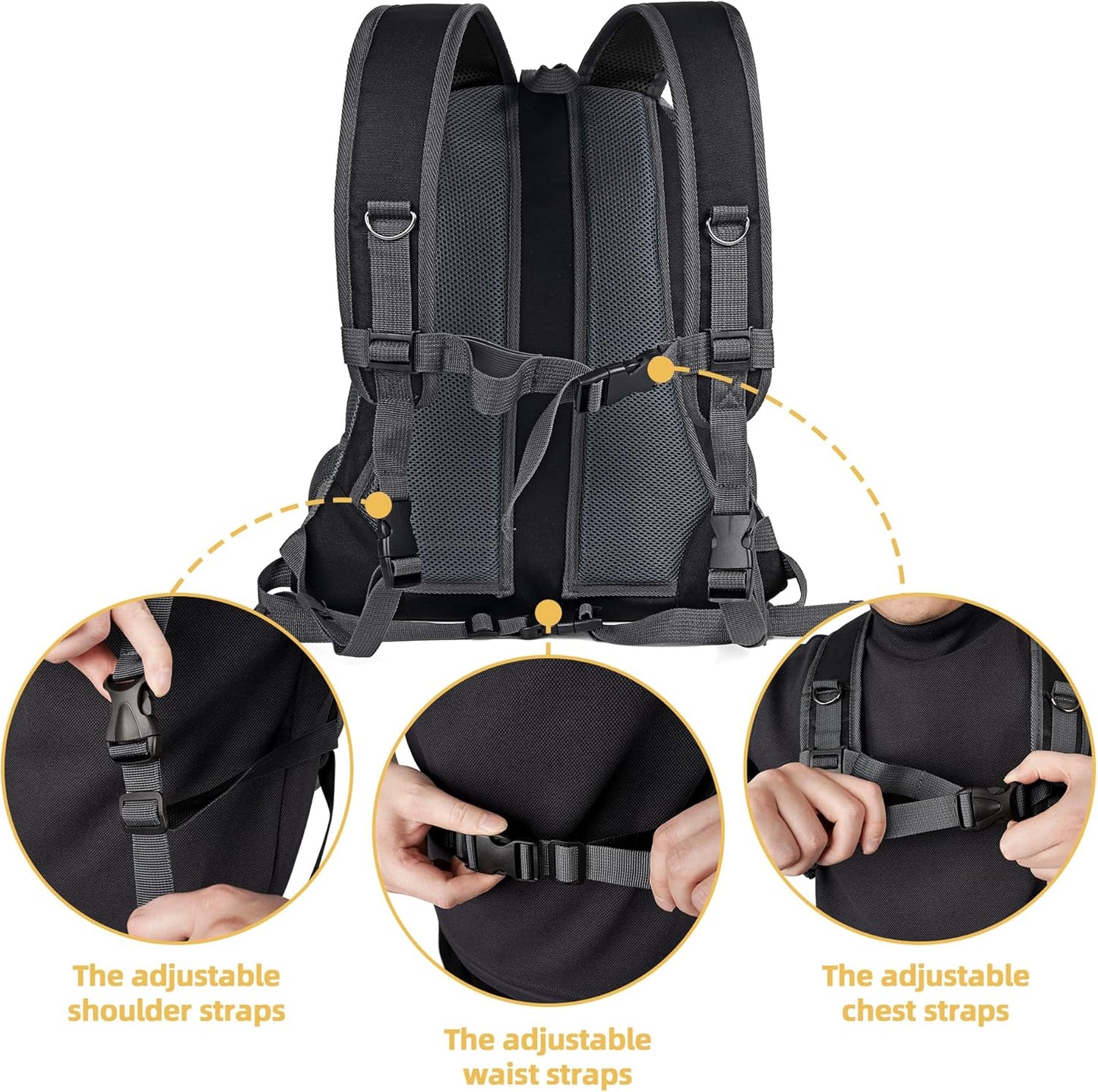 Pet Dog Carrier Backpack Small Dog Front Backpack Ventilated Dog Carrier Back Pack with Storage Pockets, Adjustable Straps & Safety Belt for Travel Hiking Outdoor (Size S: 2-4.5 Lbs, Blue)