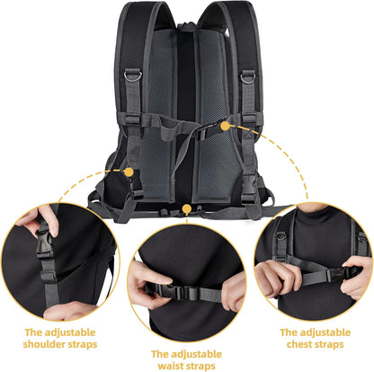 Pet Dog Carrier Backpack Small Dog Front Backpack Ventilated Dog Carrier Back Pack with Storage Pockets, Adjustable Straps & Safety Belt for Travel Hiking Outdoor (Size S: 2-4.5 Lbs, Blue)