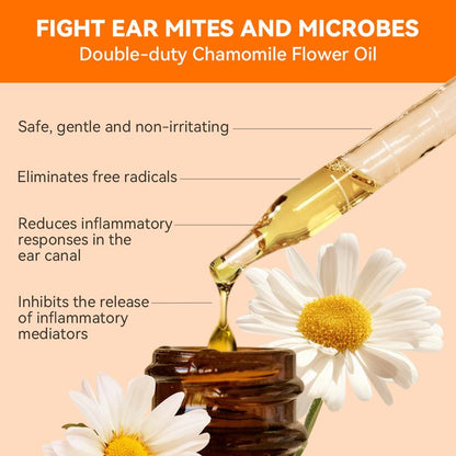Puainta Ear Cleaner 30Ml Dog Ear Infection Treatment, Quantum Silver Ear Drops for Dogs Ear Infection Ear Mites Treatment for Cats Dogs Itchy Ear