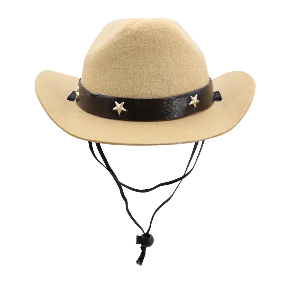 Fashion Dog Cowboy Hat Dogs Cat Outdoor Hats Caps for Small Medium Dogs Cats Headwear Pet Accessories Pitbull